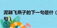 泥融飛燕子的下一句是什(泥融飛燕子的下一句)