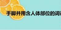 手腳并用含人體部位的詞語(手腳并用)