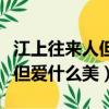 江上往來人但愛什么美填動物名（江上往來人但愛什么美）