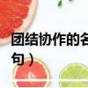 團結協作的名言警句簡短（團結協作的名言警句）