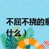 不屈不撓的意思有哪些（不屈不撓的近義詞是什么）