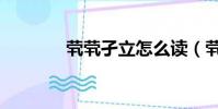 煢煢孑立怎么讀(煢怎么讀)