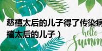 慈禧太后的兒子得了傳染病后是什么樣的(慈禧太后的兒子)