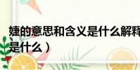 婕的意思和含義是什么解釋(婕的意思和含義是什么)