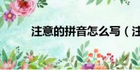 注意的拼音怎么寫(注意的拼音)