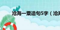 滄海一粟造句5字(滄海一粟造句)