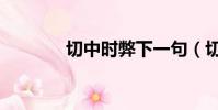 切中時弊下一句(切中時弊)