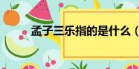 孟子三樂指的是什么(孟子三樂)