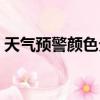 天氣預警顏色分類（天氣預警顏色等級劃分）
