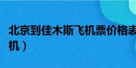 北京到佳木斯飛機票價格表(北京到佳木斯飛機)