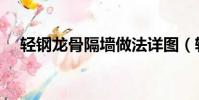輕鋼龍骨隔墻做法詳圖(輕鋼龍骨隔墻)