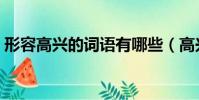 形容高興的詞語有哪些(高興的詞語有哪些)