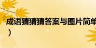 成語猜猜猜答案與圖片簡單(成語猜猜猜答案)