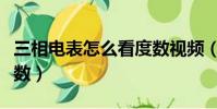 三相電表怎么看度數視頻(三相電表怎么看度數)