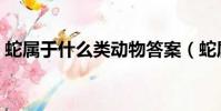 蛇屬于什么類動物答案(蛇屬于什么類動物)