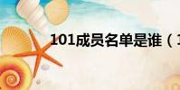 101成員名單是誰(101成員)
