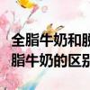全脂牛奶和脫脂牛奶的區別是（全脂牛奶和脫脂牛奶的區別）