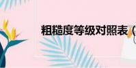 粗糙度等級對照表(粗糙度)