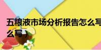五糧液市場分析報告怎么寫(市場分析報告怎么寫)