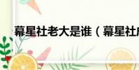 幕星社老大是誰(幕星社成員照片曝光)