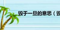 毀于一旦的意思(毀于一旦)