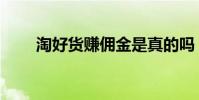 淘好貨賺傭金是真的嗎(淘好貨吧)