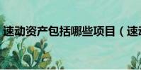 速動資產包括哪些項目(速動資產包括哪些)