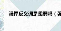 強悍反義詞是柔弱嗎(強悍的反義詞)