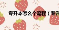 專升本怎么個流程(專升本什么意思)