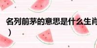 名列前茅的意思是什么生肖(名列前茅的意思)