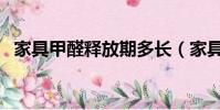 家具甲醛釋放期多長(家具甲醛釋放時間)
