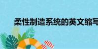 柔性制造系統的英文縮寫(柔性制造)