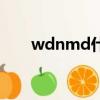 wdnmd什么意思（wdnmd啥意思）