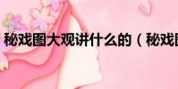 秘戲圖大觀講什么的(秘戲圖大觀是什么書)