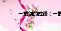 一把劍的成語(一把劍成語)