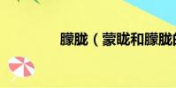 朦朧(蒙眬和朦朧的區別)