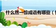 什么然一驚成語有哪些(驚成語有哪些)