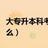 大專升本科考什么專業好（大專升本科要考什么）