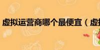 虛擬運營商哪個最便宜(虛擬運營商哪個好)
