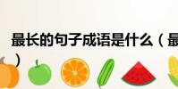 最長的句子成語是什么(最長的句子打一成語)