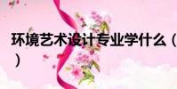 環境藝術設計專業學什么(環境藝術設計專業)