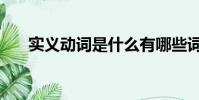 實義動詞是什么有哪些詞(實義動詞)