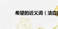 希望的近義詞(潔白的近義詞)