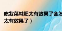 吃紫菜減肥太有效果了會怎么樣(吃紫菜減肥太有效果了)