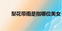 梨花帶雨是指哪位美女(梨花帶雨)