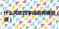 什么風吹四字成語有哪些(什么風勁吹四字成語)