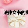 法律文書的概念是什么（法律文書的概念）