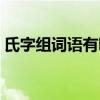 氏字組詞語有哪些詞語（氏組詞有哪些詞語）