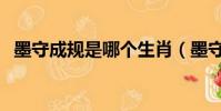 墨守成規是哪個生肖(墨守成規打一生肖)