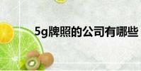 5g牌照的公司有哪些(5g牌照)
